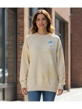 Nike Have A Nike Day Tie-Dye French Terry Crewneck Sweatshirt Embroidered - L